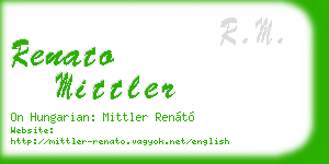 renato mittler business card